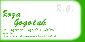 roza gogolak business card